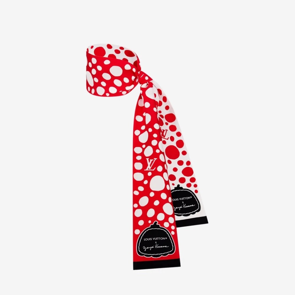 NEW WITH TAGS! LV x YK INFINITY DOTS BANDEAU - RED M78294
